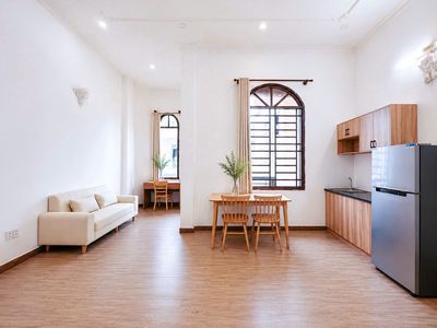 Studio balcony -- close to the European Cultural University.