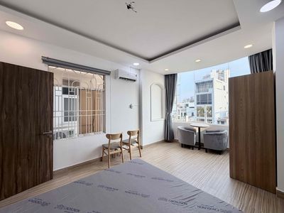 The 1st Bedroom has a balcony, a 50-meter mirror window.
