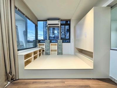1 master bedroom - right next to the shower.