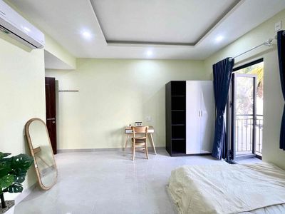 Open up the new cool balcony mini service apartment.