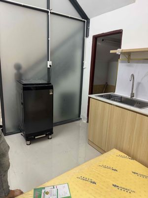One bedroom, one kitchen.