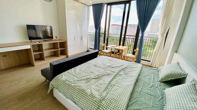 The apartment is one bedroom. The Japanese City Public Hall.