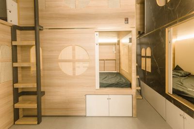 Sleepbox 3_Full Convenient, Machine 24/7, kitchen, washing machine