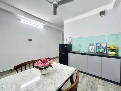 Room service. One bedroom. A full interior.