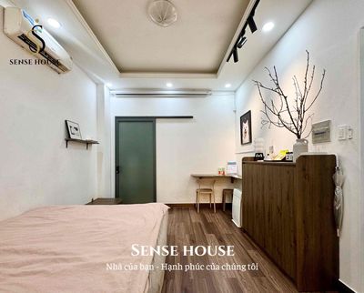 The kitchen studio is full of furniture.