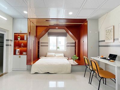 Nice apartment full interior 30 M2 private washing machines at Đặng Thùy Trâm - elevator
