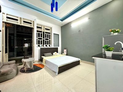 Super cheap interior -- balcony at Bùi Quang Là.