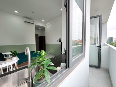 The new full interior studios split their own balconies