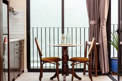 The apartment is located at the center of the entire interior.
