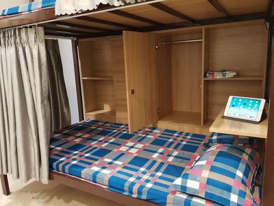 Hotel - dorm room full interior, air conditioning - Tân Bình district