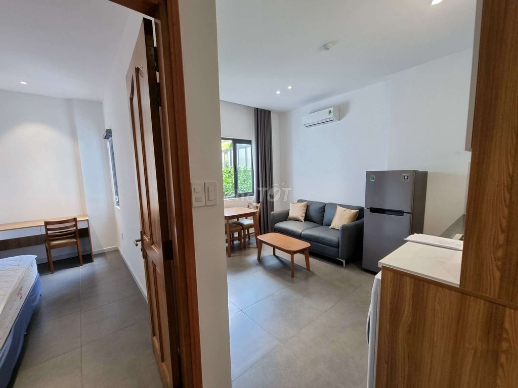 A high-end bedroom, private washing machine, full interior, cover-up, Thảo Điền