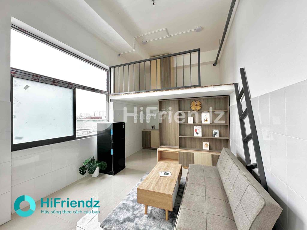 The super apartment full of furniture is two meters tall in the main shower hall.