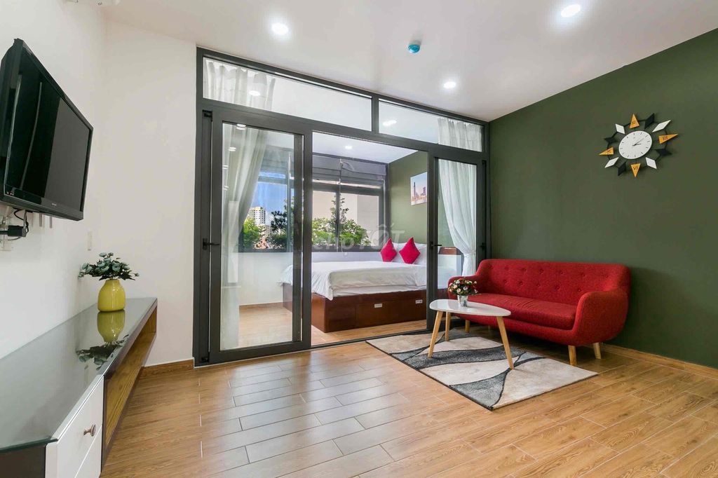 50 meters a.m. Garden apartment. A full bedroom. Lê Văn Sỹ.