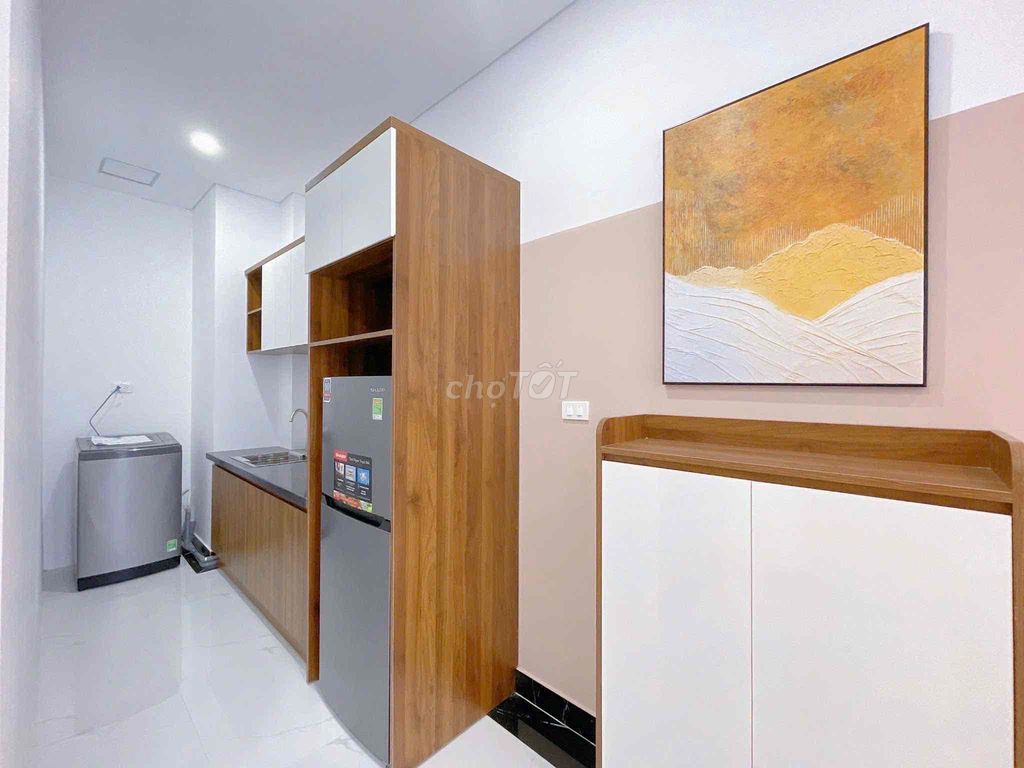 Stu's one bedroom - one living room -balcony-tangtling machine down green 2D-Bình Thạnh