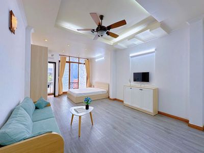 An apartment located in the heart of the city. A very nice interior.