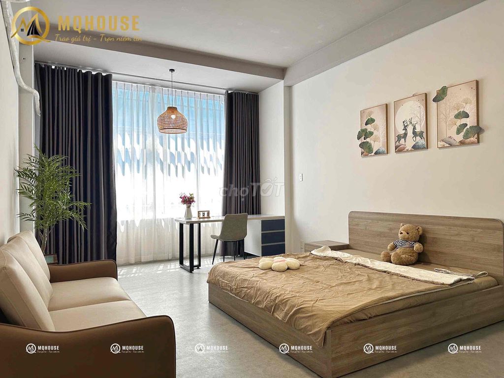 studio & 1 bedroom with balcony - full interior - Cộng Hoà