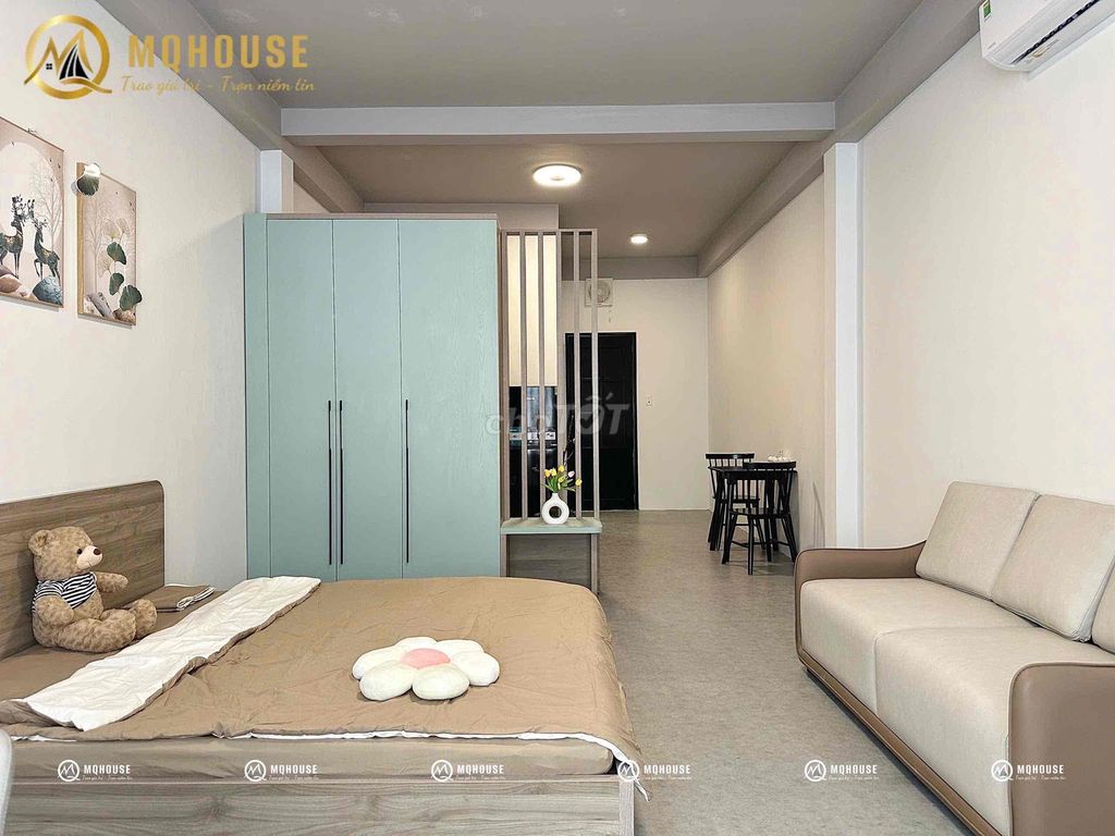 studio & 1 bedroom with balcony - full interior - Cộng Hoà