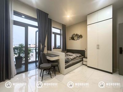 Room full service furniture separated balcony, private washing machine window