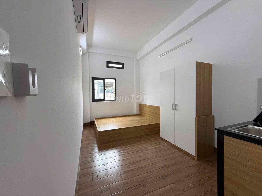 renting studio full comfortable furniture - sky windows at the end of the plan
