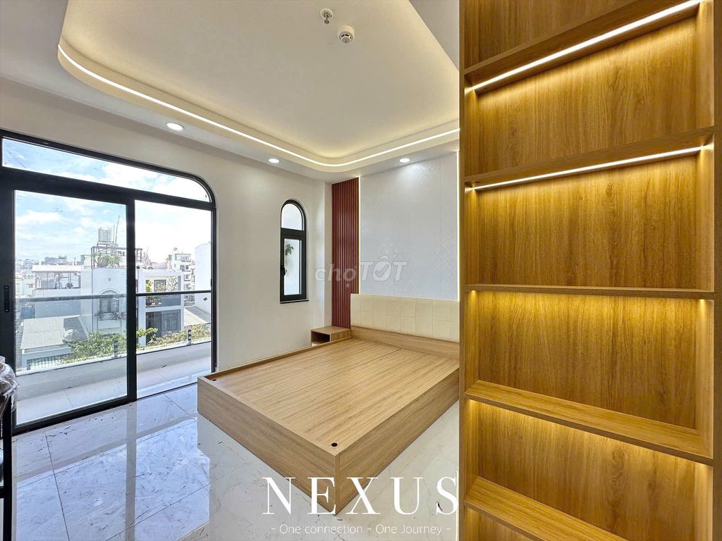 The new building apartment of the private balcony is 40 meters and a half full of furniture right here in Lê Đức Thọ.