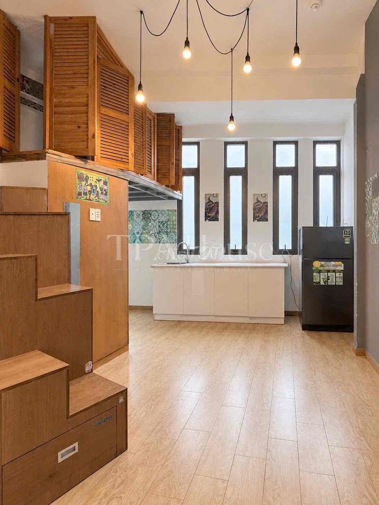 Rent apartment is 6'7" - full interior - green Bình Thạnh