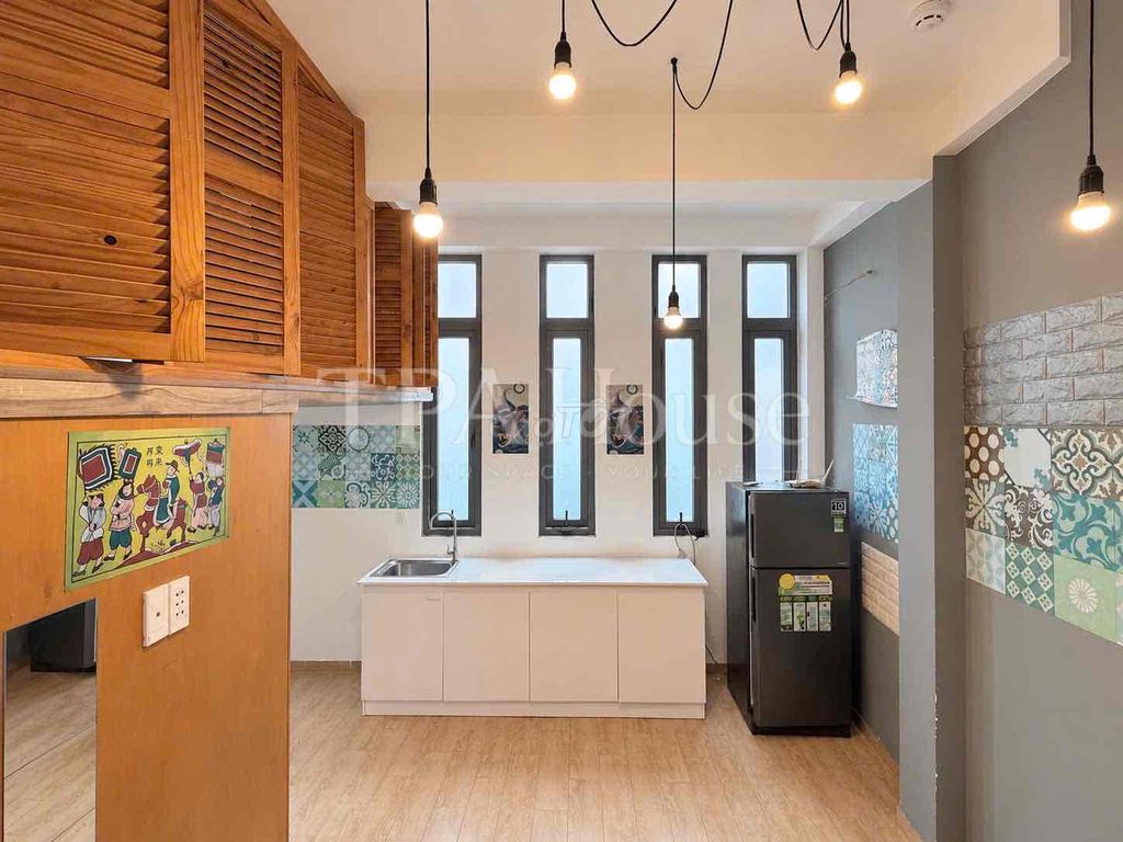 Rent apartment is 6'7" - full interior - green Bình Thạnh