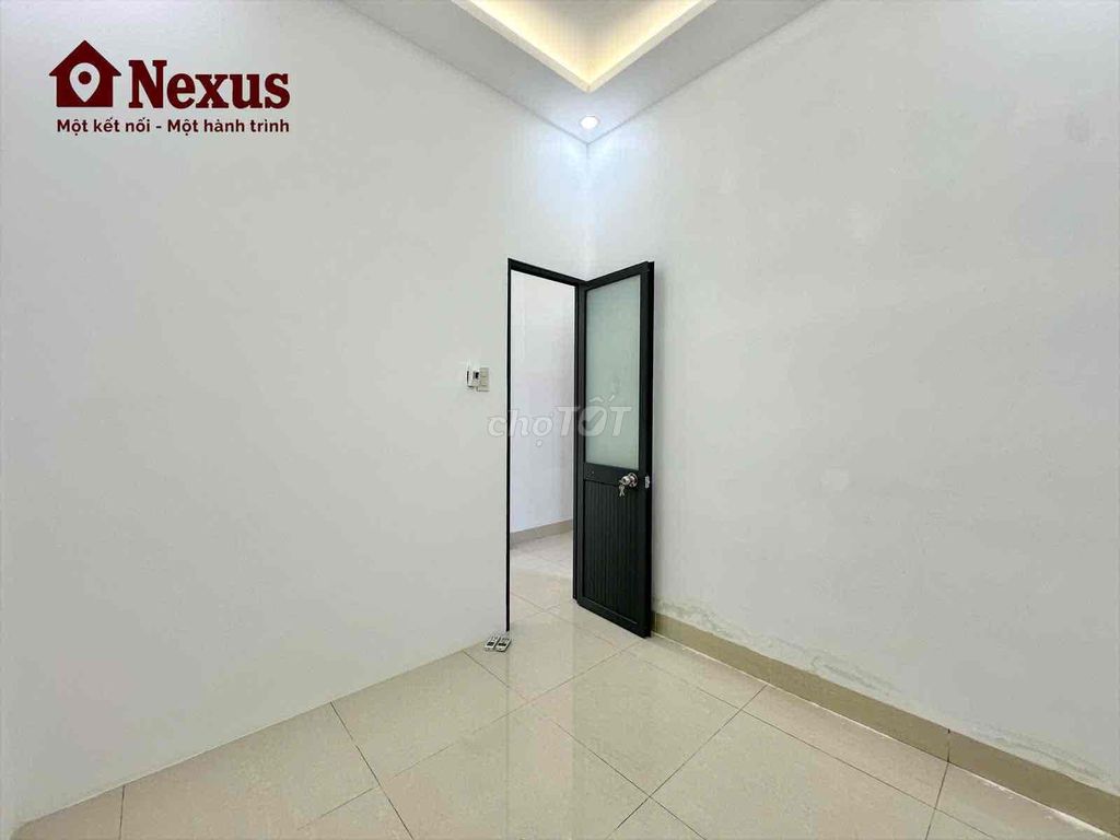 Two bedrooms. One bathroom with a balcony that's been raised super wide.