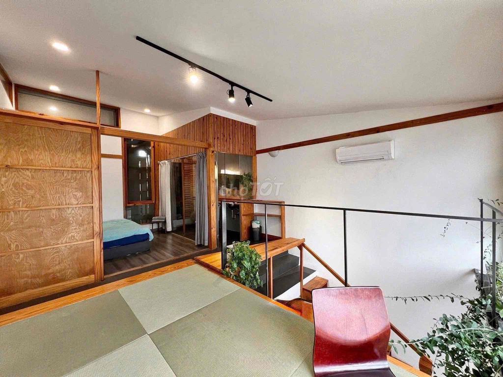 The apartment is full of furniture, guards, elevators.