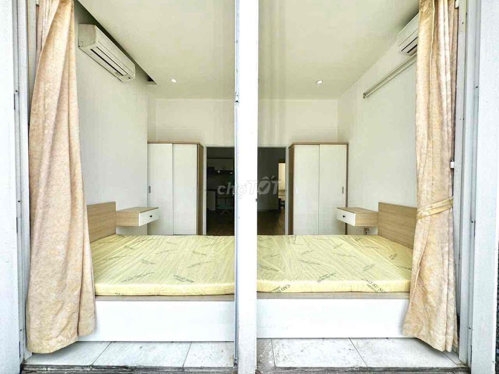 The two bedrooms of Bancony Full Home Xô Viết Nghệ Tĩnh Green Row Bridge