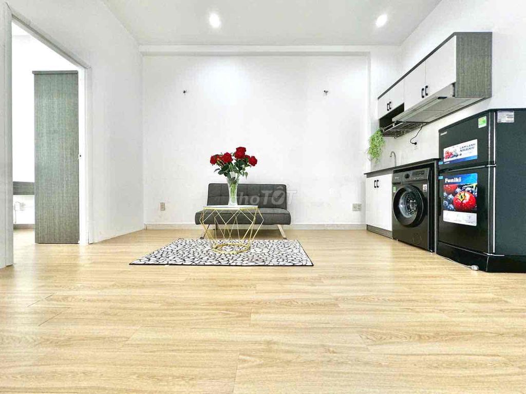 The two bedrooms of Bancony Full Home Xô Viết Nghệ Tĩnh Green Row Bridge