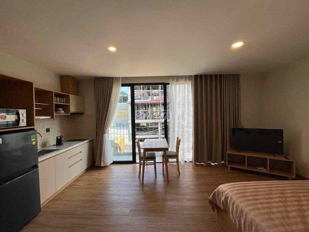 The balcony studio is super hot. It's full-on furniture right here in District 7.