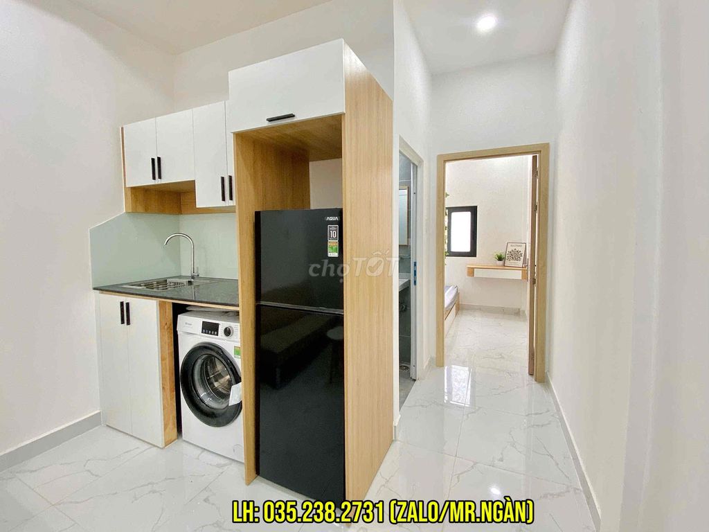 Rent the service apartment - Full interior, right on the Fire Arrow (Bình Tân)