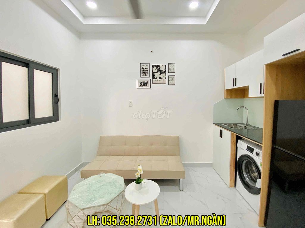 Rent the service apartment - Full interior, right on the Fire Arrow (Bình Tân)
