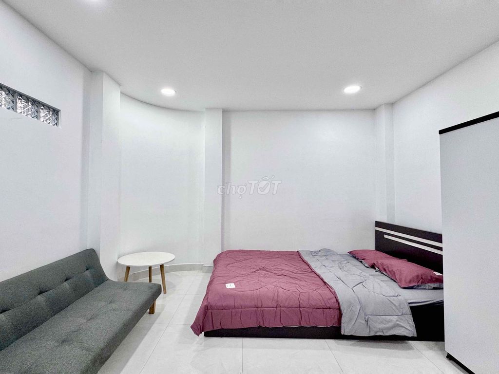 The apartment is full of furniture. It's just opened.