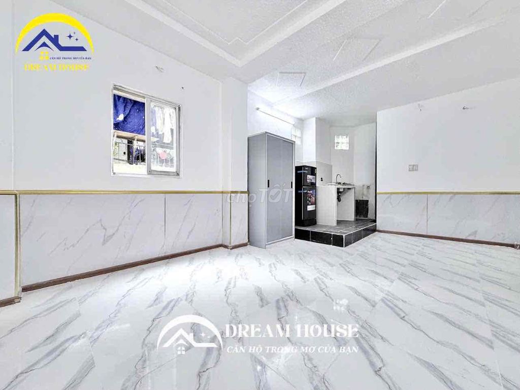 studio apartment - sky window full interior - Tân Phú - super wide