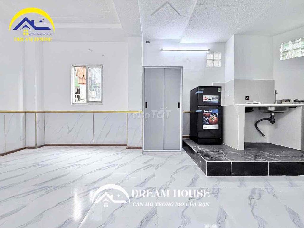 studio apartment - sky window full interior - Tân Phú - super wide