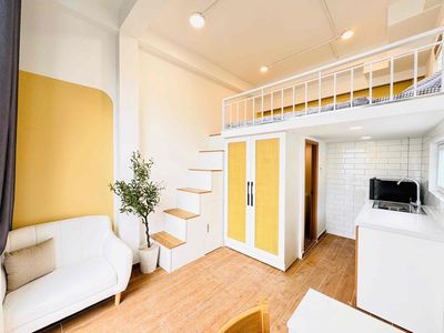 Rent a new room full of furniture - a super open balcony at the center