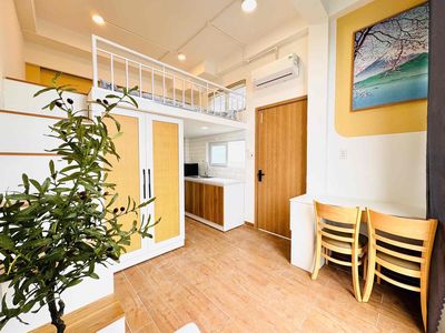 Rent a new room full of furniture - a super open balcony at the center