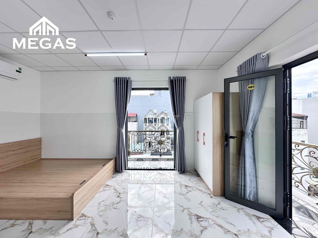 Rent apartment 2 open balcony_30 m2_nem right behindart Gò Vấp
