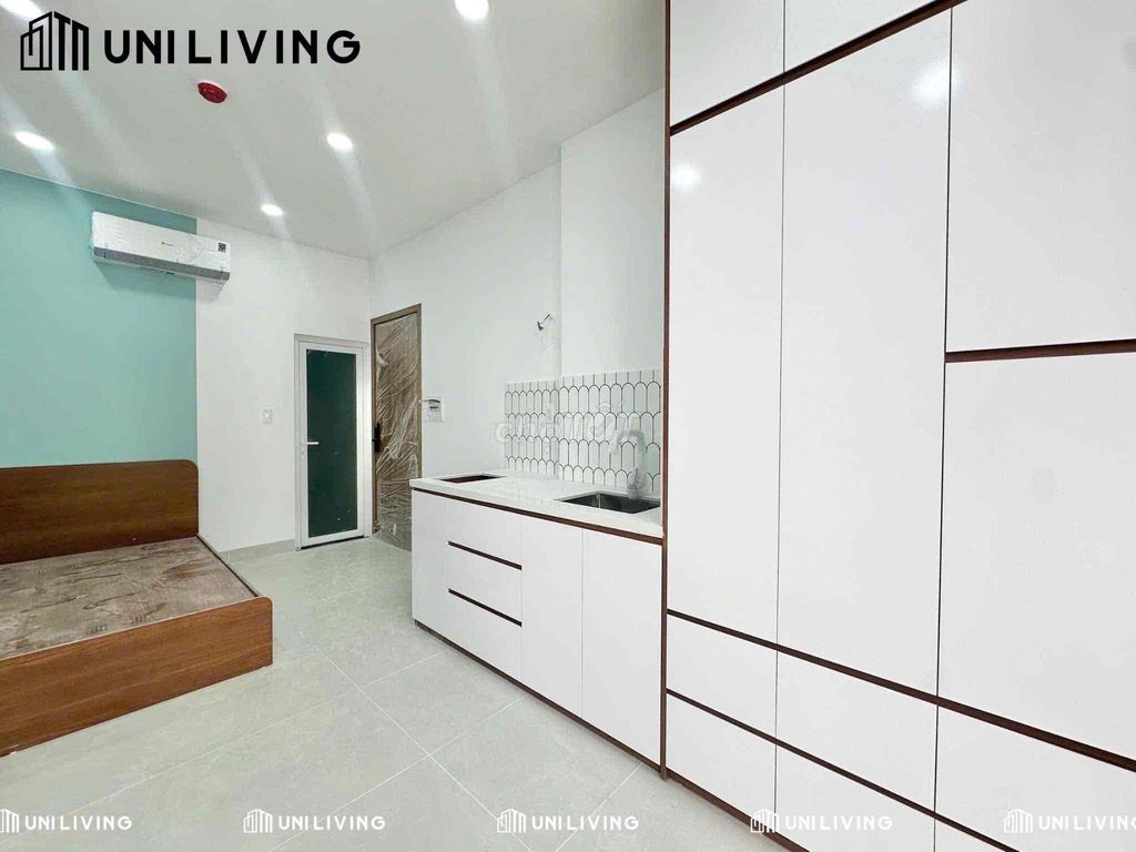 The brand new apartment is near The Global Citity, spring and rain.