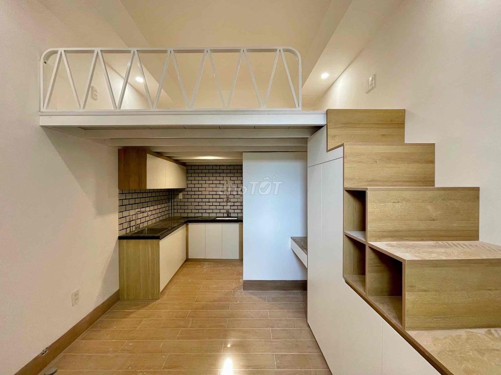 The 59 Gò Vấp 20m2 service apartment is 100 percent full of its 4.9 million - wide garage.