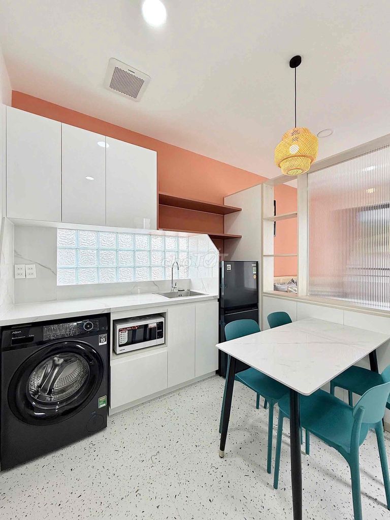 apartment balcon - full interior - private washing machine - Thích Quảng Đức, bedroom