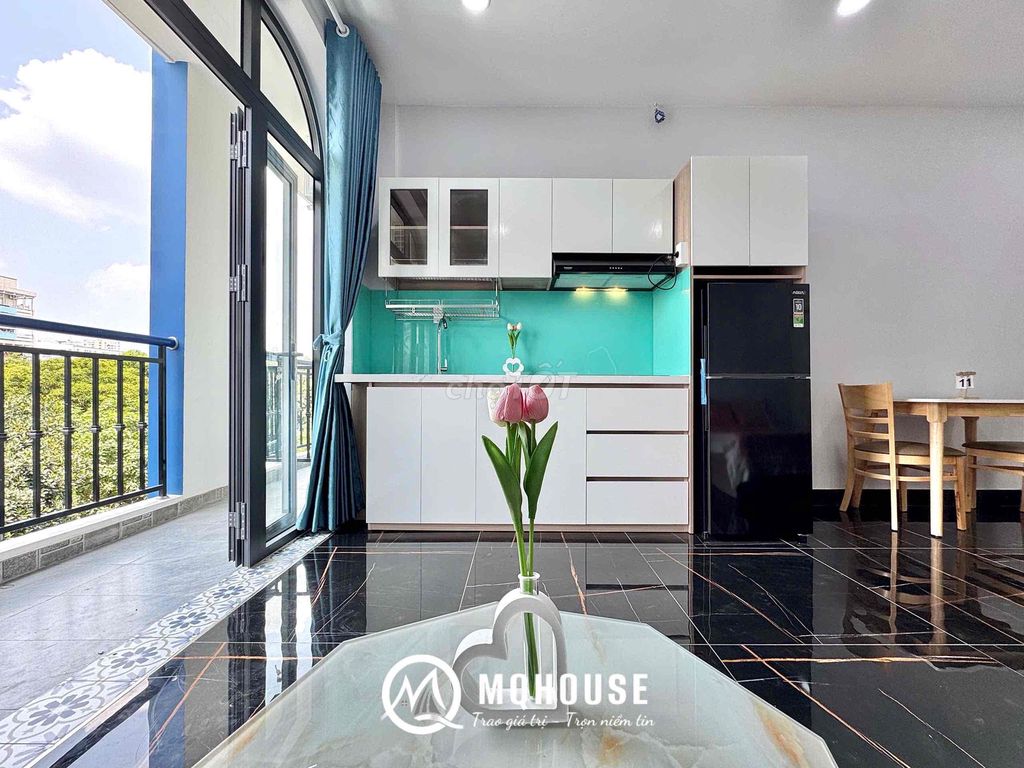 The luxury apartment is full of balconies right in the center of Tân Phú
