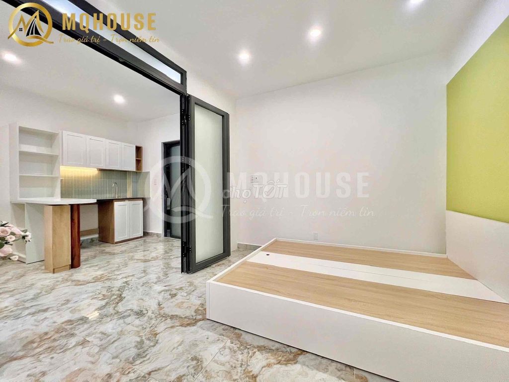 The full interior service apartment - balcony - the Phan Đăng Lưu elevator fell by hx
