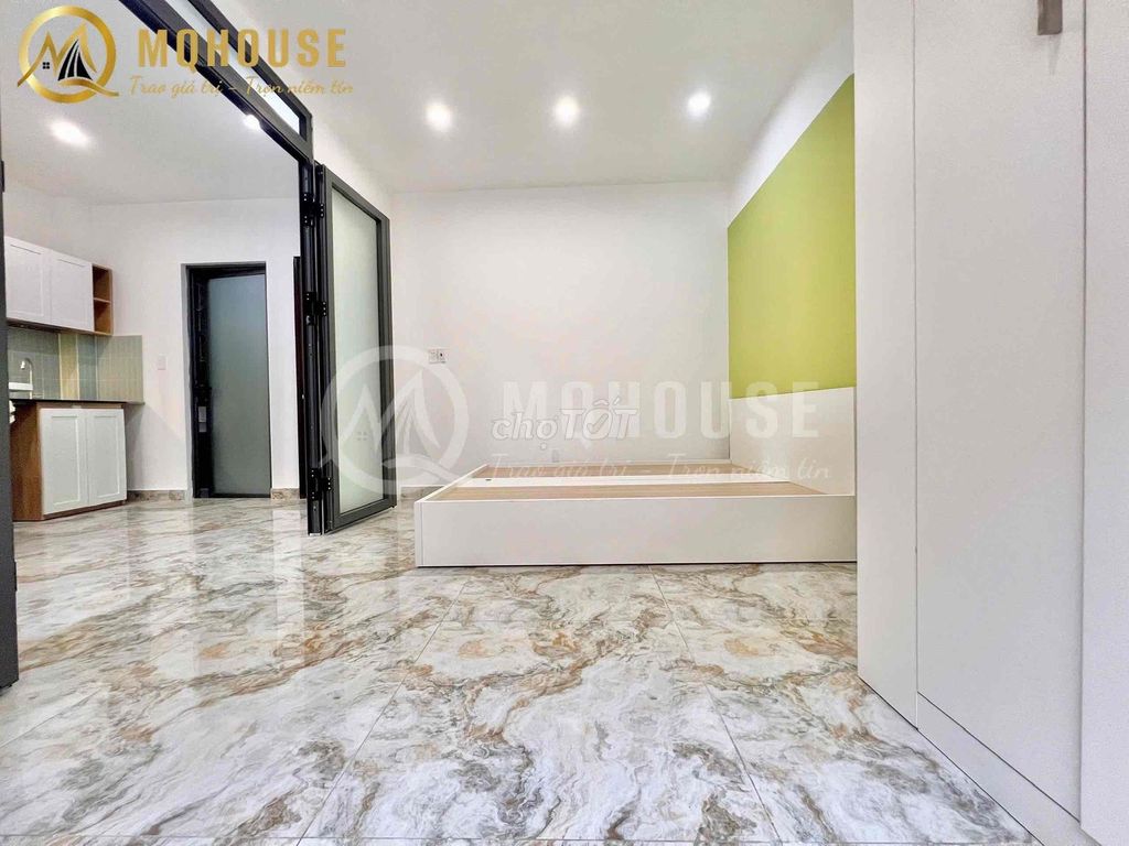 The full interior service apartment - balcony - the Phan Đăng Lưu elevator fell by hx