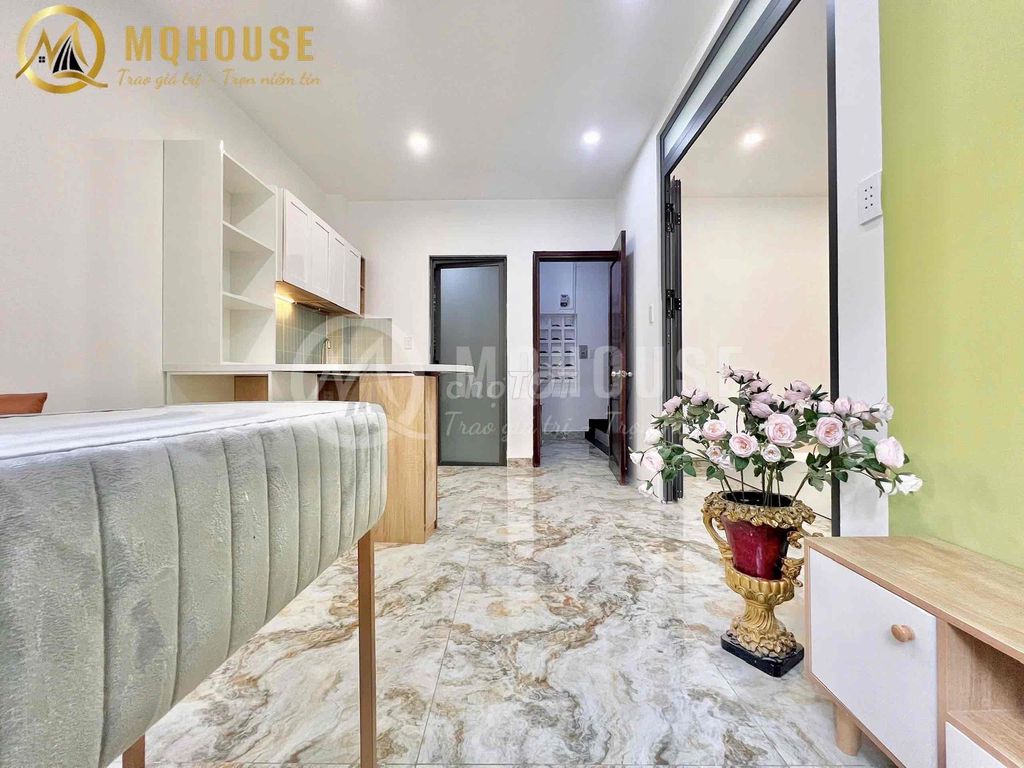 The full interior service apartment - balcony - the Phan Đăng Lưu elevator fell by hx