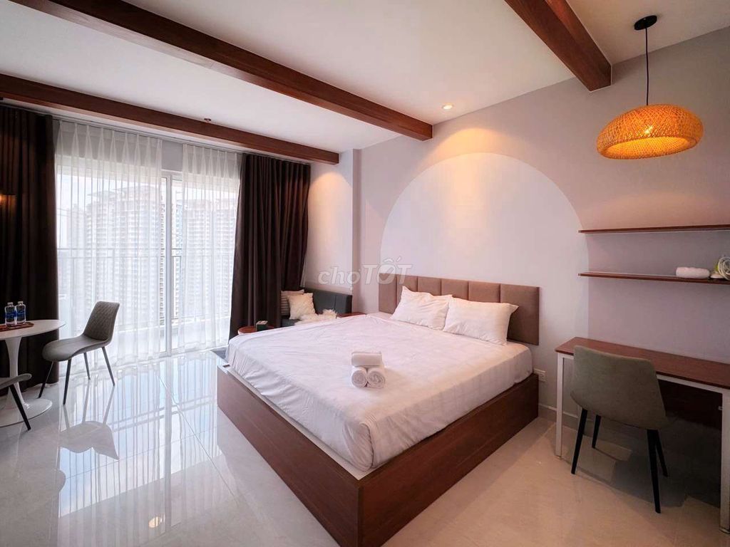 Sunrise Riverside apartment. One bedroom. A full interior toilet.