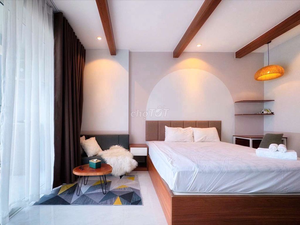 Sunrise Riverside apartment. One bedroom. A full interior toilet.