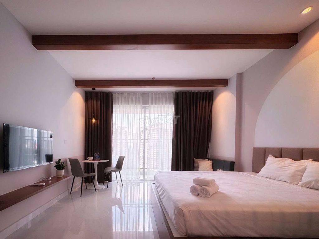 Sunrise Riverside apartment. One bedroom. A full interior toilet.
