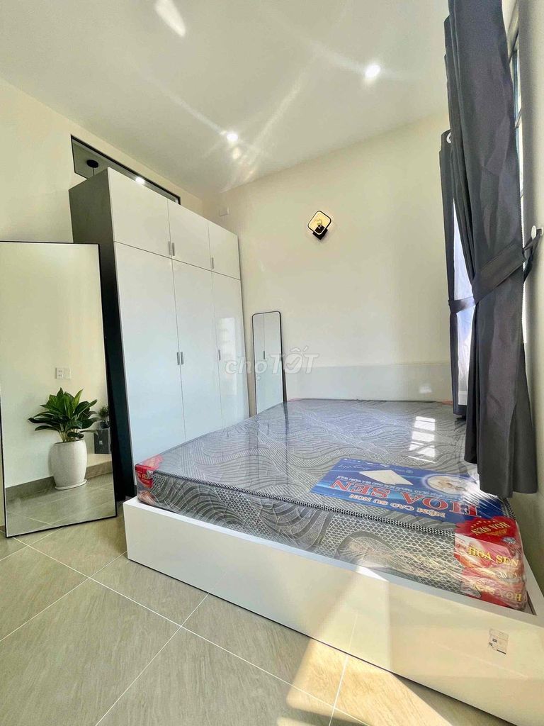 The apartment. A Bancol elevator room near a blue row, raising pet.